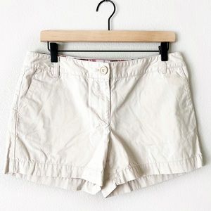 LOFT KHAKI SHORTS MID RISE ANN TAYLOR LOFT TAN TROUSER SHORTS SIZE 8